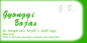 gyongyi bojas business card